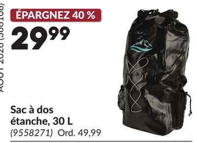 Sac à dos étanche, 30 L