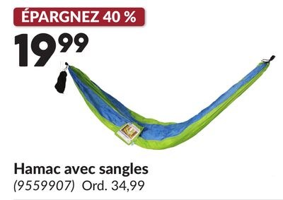 Hamac avec sangles