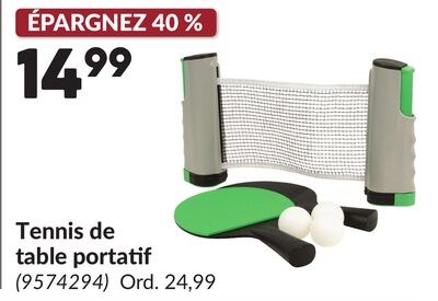 Tennis de table portatif