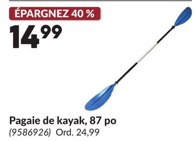 Pagaie de kayak, 87 po