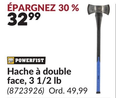 Hache à double face, 3 1/2 lb