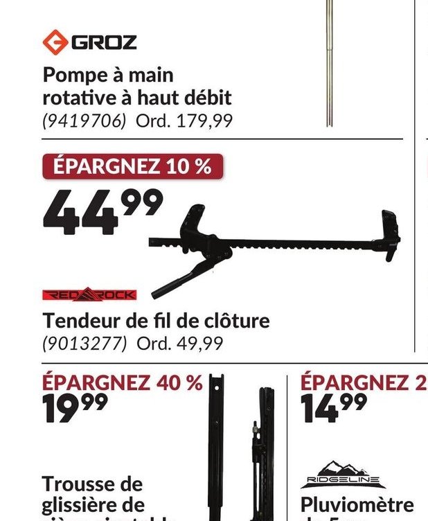 GROZ Pompe à main rotative à haut débit
