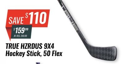 TRUE HZRDUS 9X4 HOCKEY STICK, 50 FLEX