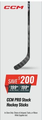 CCM PRO STOCK HOCKEY STICKS