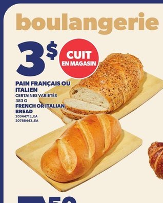 Pain français ou italien