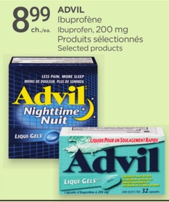 ADVIL Ibuprofen, 200 mg Selected products