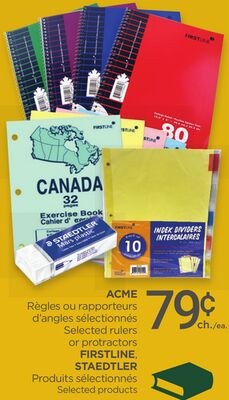 ACME Selected rulers or protractors FIRSTLINE, …