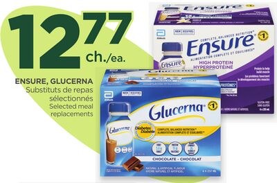 ENSURE, GLUCERNA Selected meal replacements
