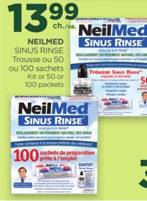 NEILMED SINUS RINSE Kit or 50 or 100 packets