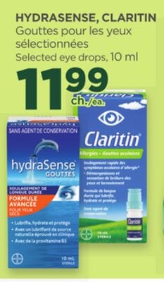 HYDRASENSE, CLARITIN Selected eye drops, 10 ml