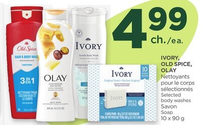 IVORY, OLD SPICE, OLAY Selected body washes Sav…