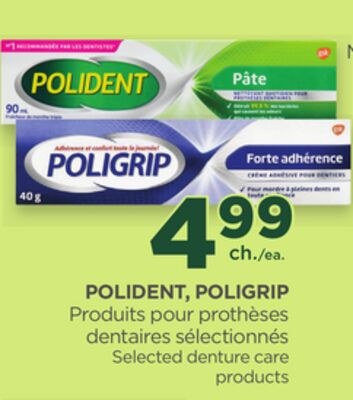 POLIDENT, POLIGRIP Selected denture care produc…