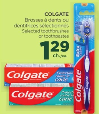 COLGATE Selected toothbrushes or toothpastes