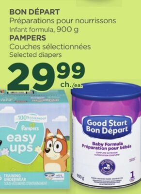 BON DÉPART Infant formula, 900 g PAMPERS Select…