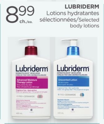 LUBRIDERM Selected body lotions