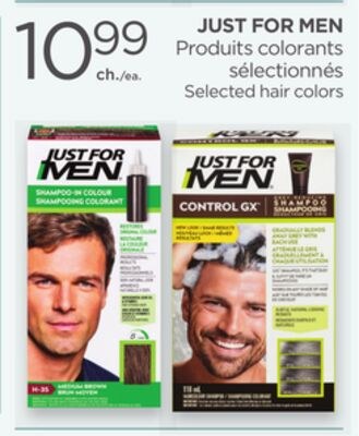 JUST FOR MEN Selected hair colors