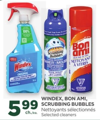 WINDEX, BON AMI, SCRUBBING BUBBLES Selected cle…