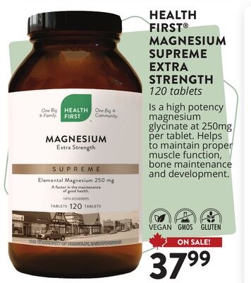 HEALTH FIRST® MAGNESIUM SUPREME EXTRA STRENGTH