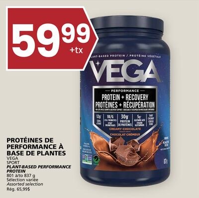 PROTÉINES DE PERFORMANCE À BASE DE PLANTES VEGA