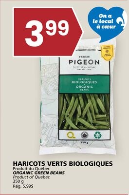 HARICOTS VERTS BIOLOGIQUES