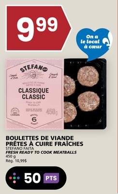 BOULETTES DE VIANDE PRÊTES À CUIRE FRAÎCHES STE…