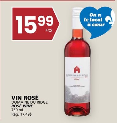 VIN ROSÉ DOMAINE DU RIDGE