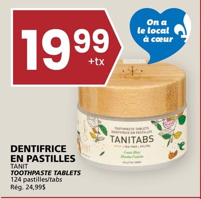 DENTIFRICE EN PASTILLES TANIT