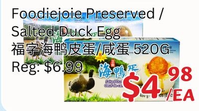 Foodiejoie Preserved Salted Duck Egg