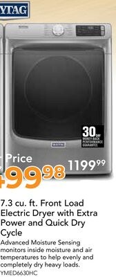 Maytag 7.3 cu. ft. Front Load Electric Dryer wi…
