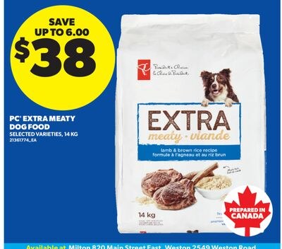 PC® EXTRA MEATY DOG FOOD, 14 KG