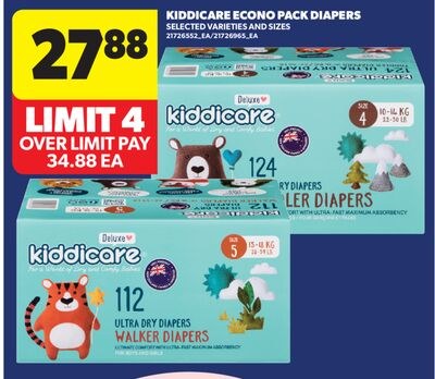 KIDDICARE ECONO PACK DIAPERS