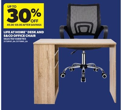 LIFE AT HOME® DESK AND S&CO OFFICE CHAIR