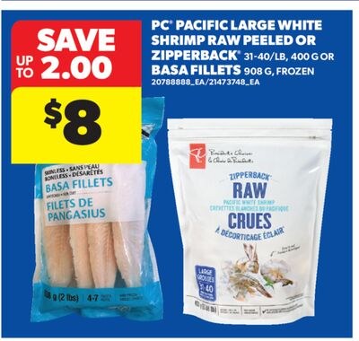 PC® PACIFIC LARGE WHITE SHRIMP RAW PEELED OR ZI…