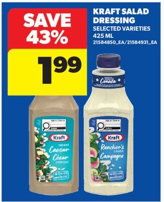 KRAFT SALAD DRESSING, 425 ML