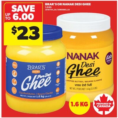 BRAR'S OR NANAK DESI GHEE, 1.6 KG
