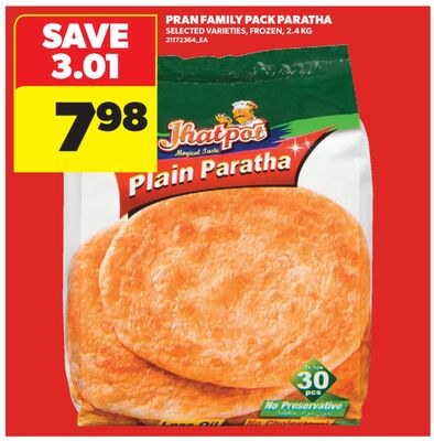 PRAN FAMILY PACK PARATHA, 2.4 KG