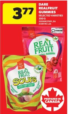 DARE REALFRUIT GUMMIES, 350 G
