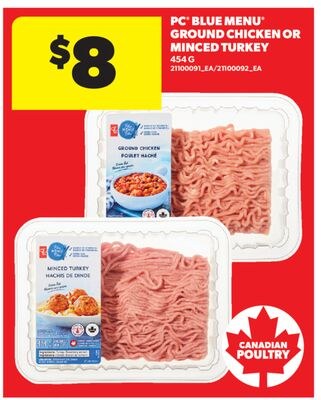 PC® BLUE MENU® GROUND CHICKEN OR MINCED TURKEY,…