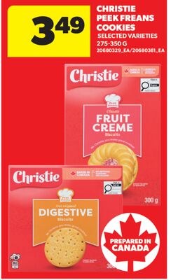 CHRISTIE PEEK FREAKS COOKIES, 275-350 G