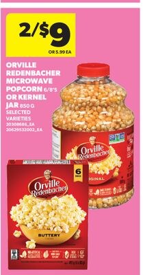 ORVILLE REDENBACHER MICROWAVE POPCORN 6/8'S OR …
