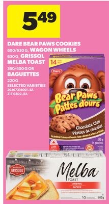 DARE BEAR PAWS COOKIES 600/630 G, WAGON WHEELS …