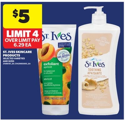 ST. IVES SKINCARE PRODUCTS