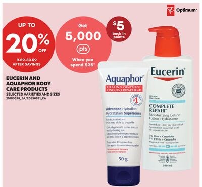 EUCERIN AND AQUAPHOR BODY CARE PRODUCTS