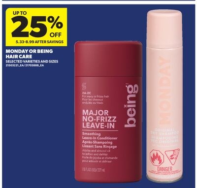MONDAY OR BEING HAIR CARE