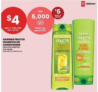 GARNIER FRUCTIS SHAMPOO OR CONDITIONER, 334-384…
