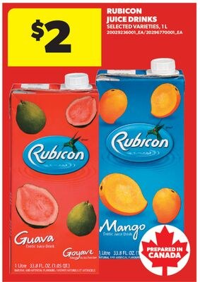 RUBICON JUICE DRINKS, 1 L
