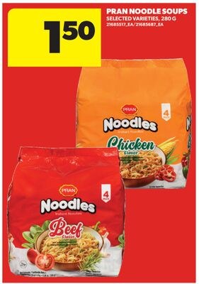 PRAN NOODLE SOUPS, 280 G