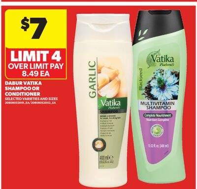 DABUR VATIKA SHAMPOO OR CONDITIONER