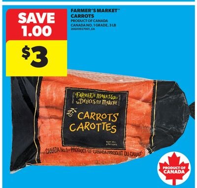 FARMER'S MARKET™ CARROTS, 3 LB