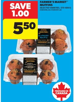 FARMER'S MARKET™ MUFFINS, 570-600 G